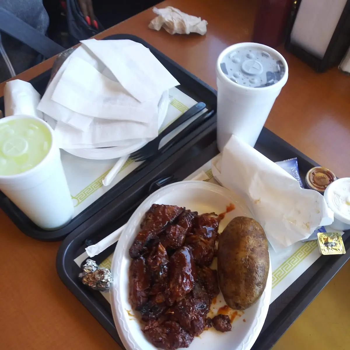Rib Tips and Baked Potato