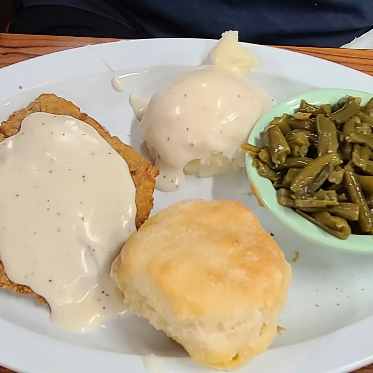 Country Fried Steak Mashed Potatoes and Gravy Corn