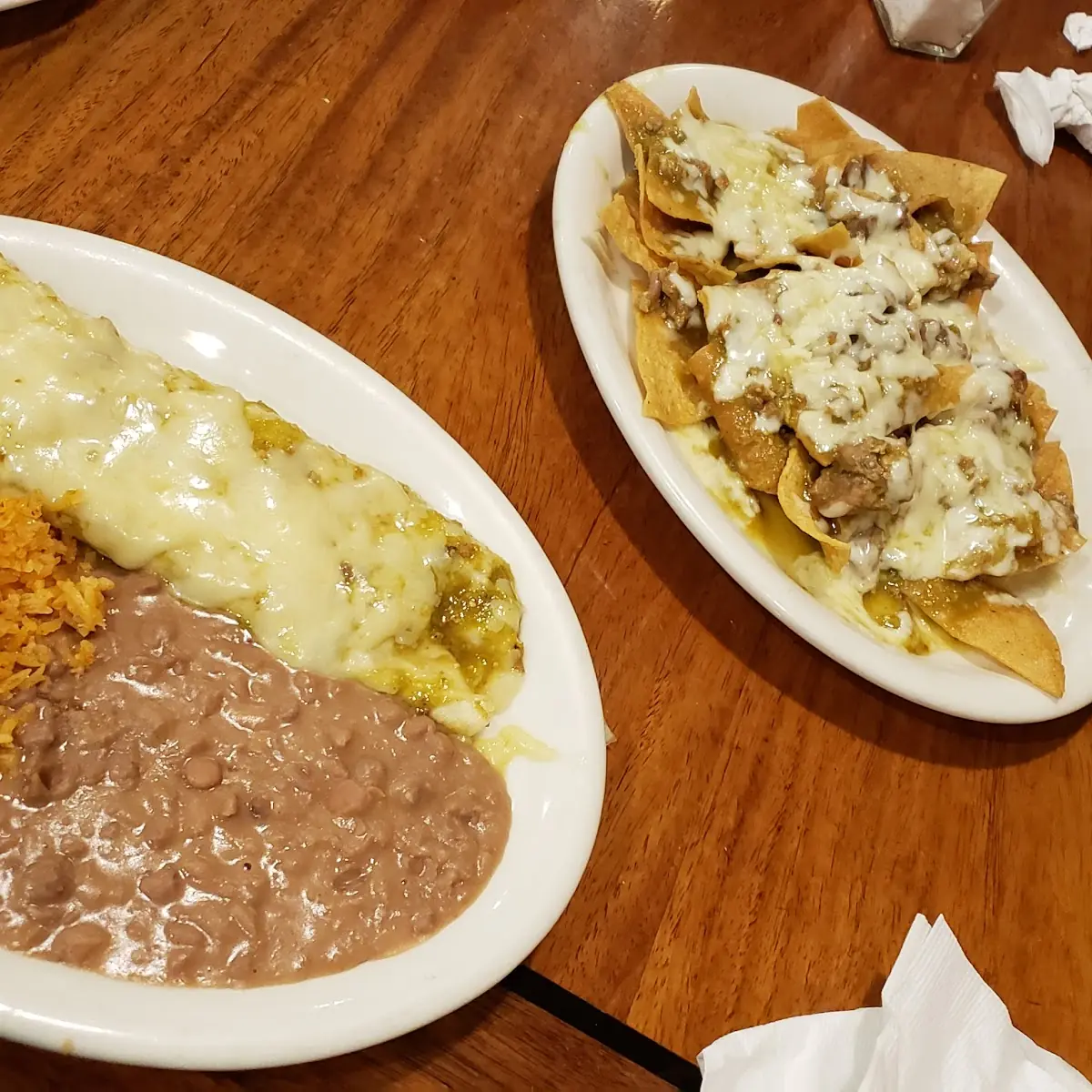 Chile Verde Burrito and Espe Chips