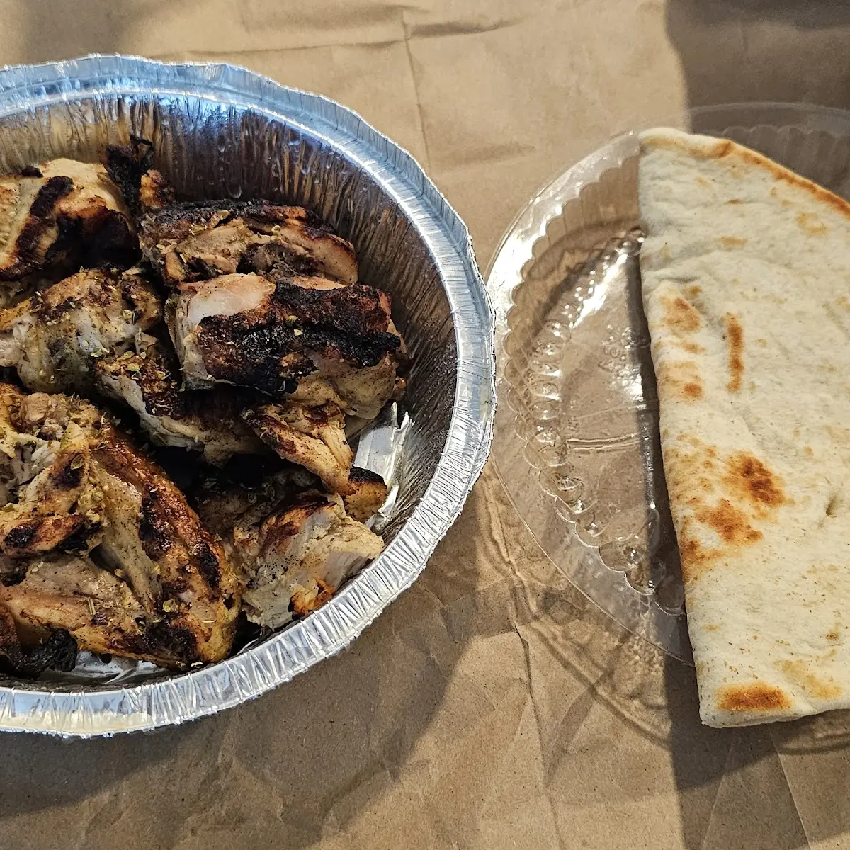 Char-Grilled Chicken with Pita Bread
