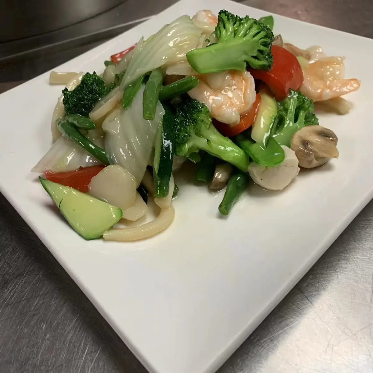 Scallops & Beef w Mixed Vegetable