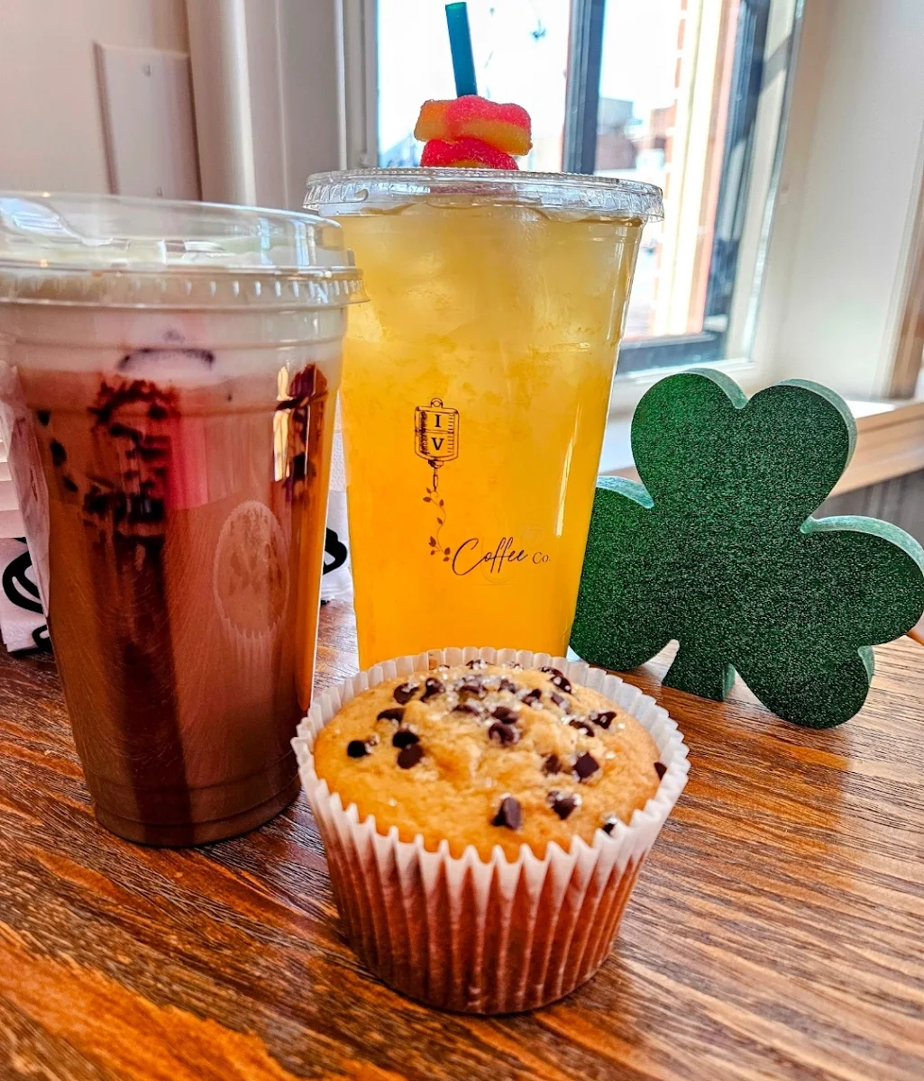 Peach Ring Lemonade Chocolate Chip Muffin
