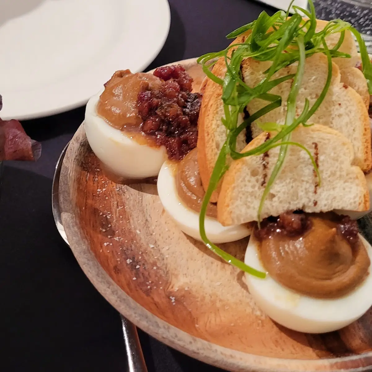 Black Garlic Deviled Eggs