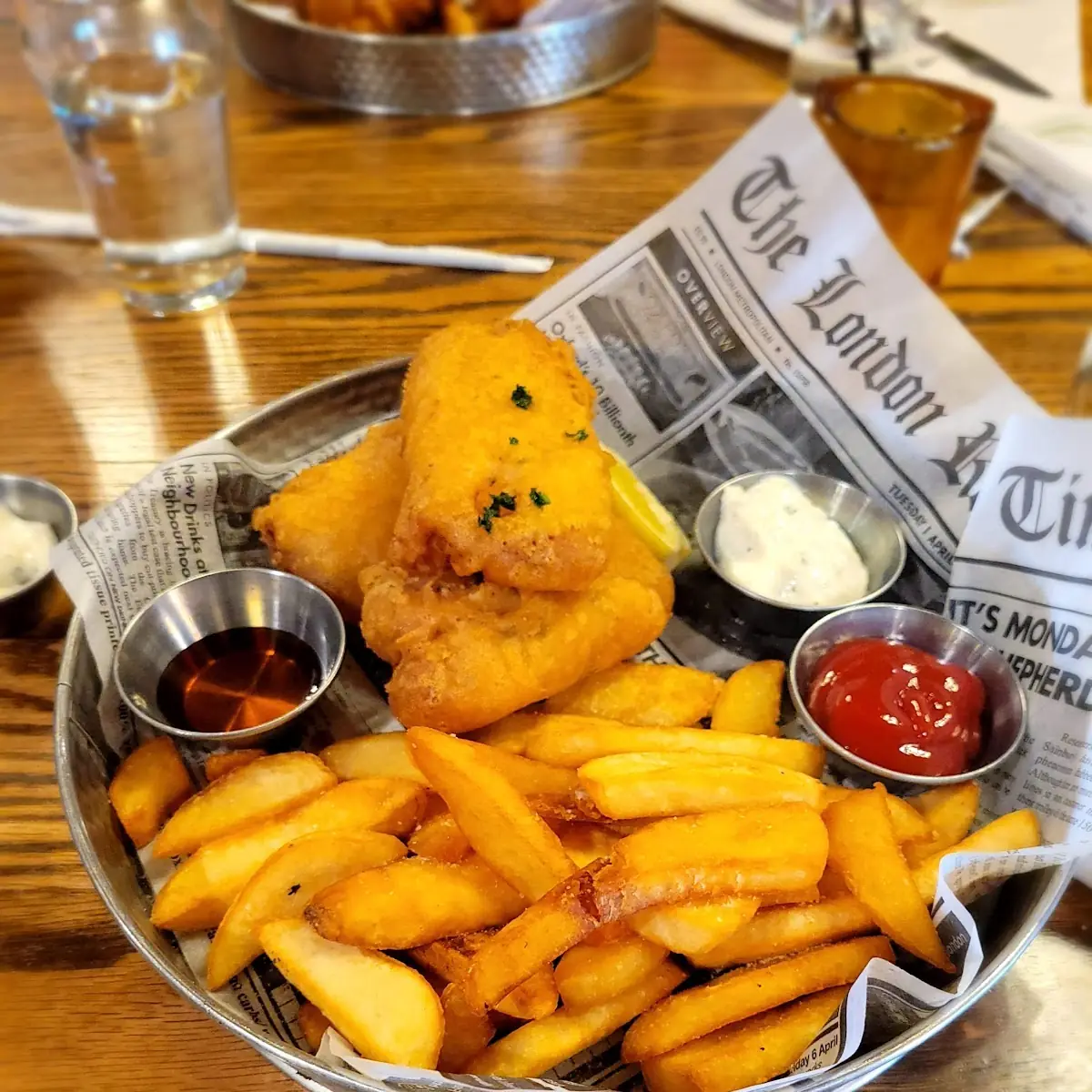 Fish and Chips with Mushy Peas
