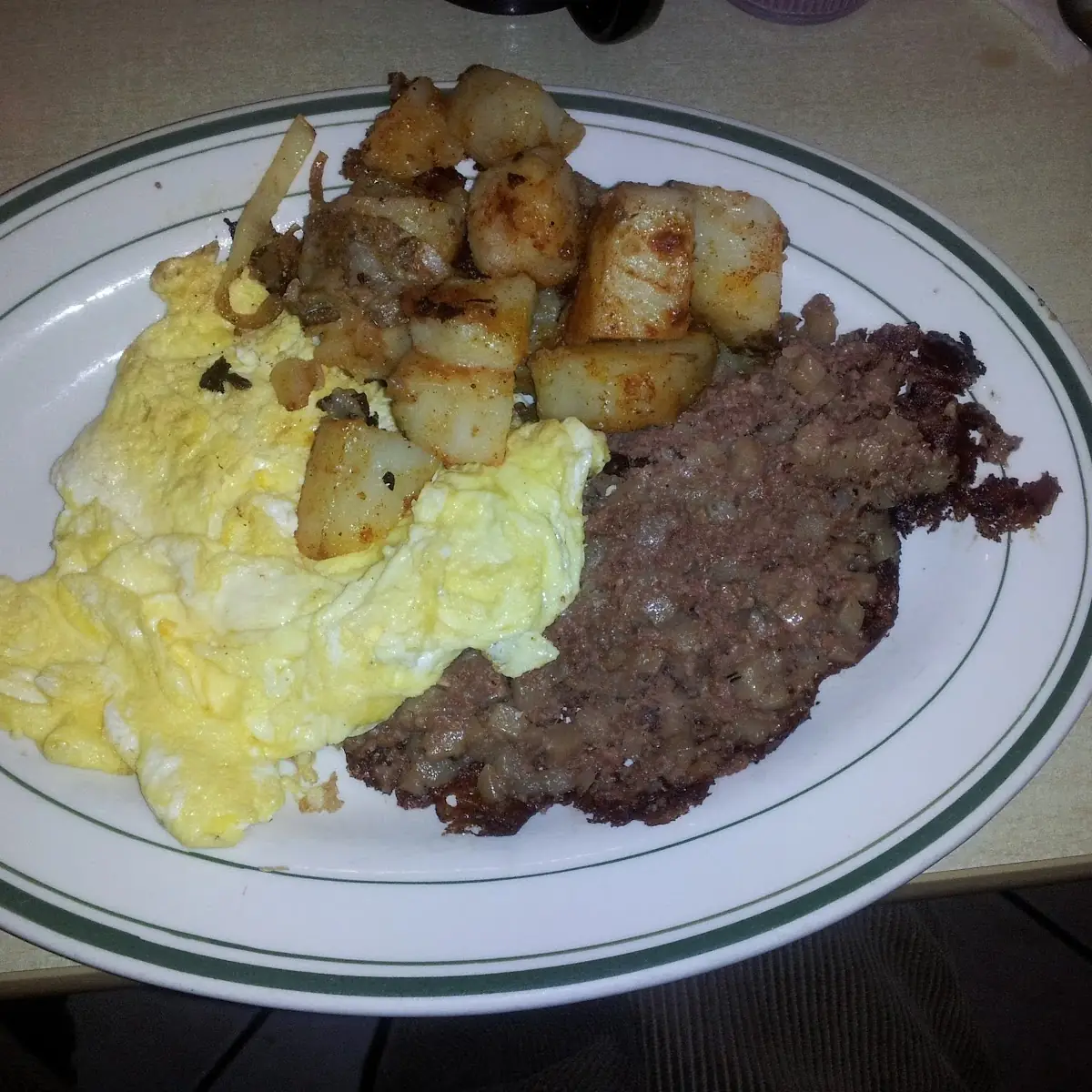 Eggs Bacon Corned Beef Hash