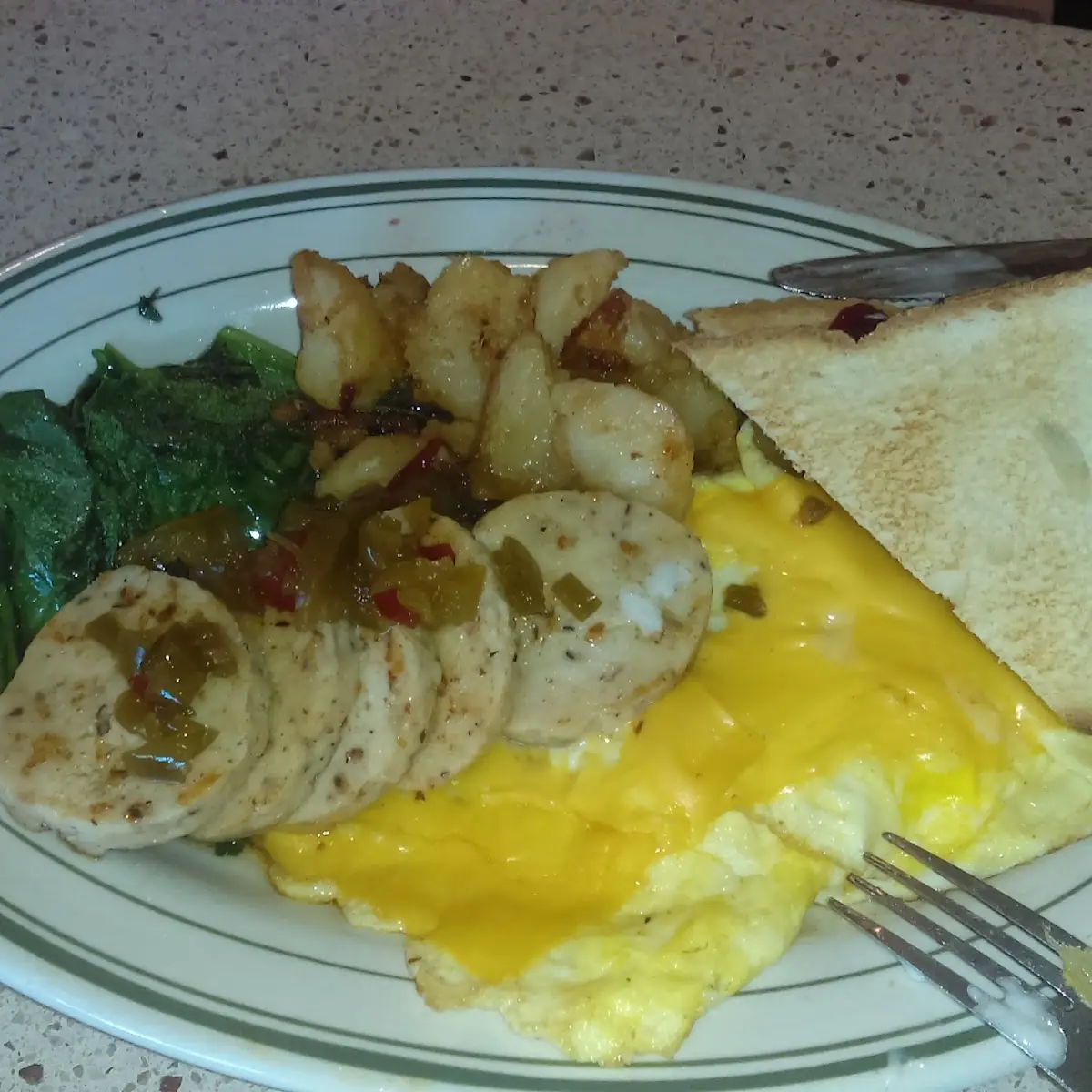 Sauteed Spinach Scrambled Eggs with Cheese