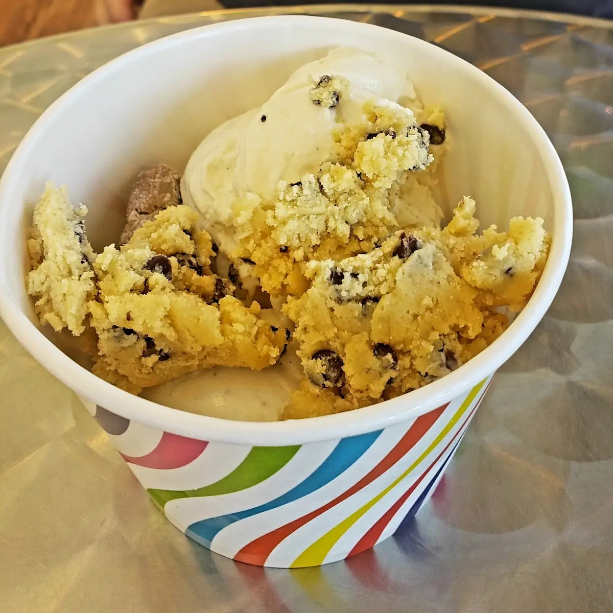 Vanilla Ice Cream with Cookie Dough Topping