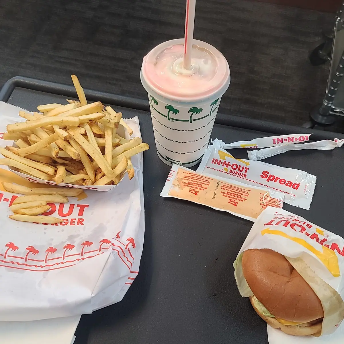 Burger Shake and Fries