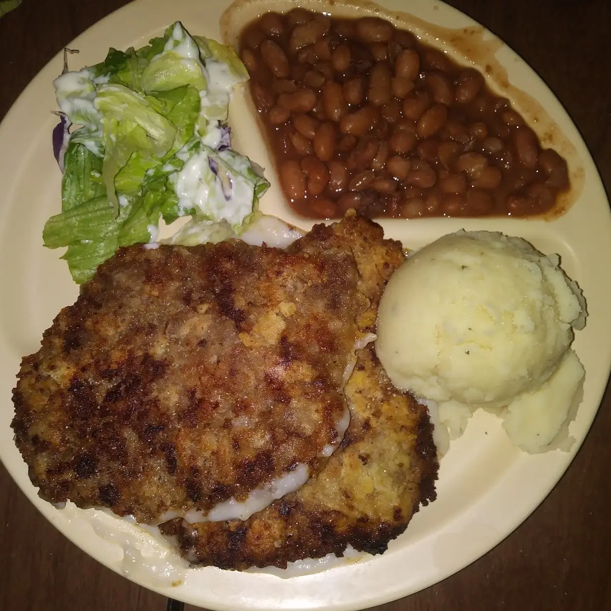 Devil's Chicken Fried Steak Dinner