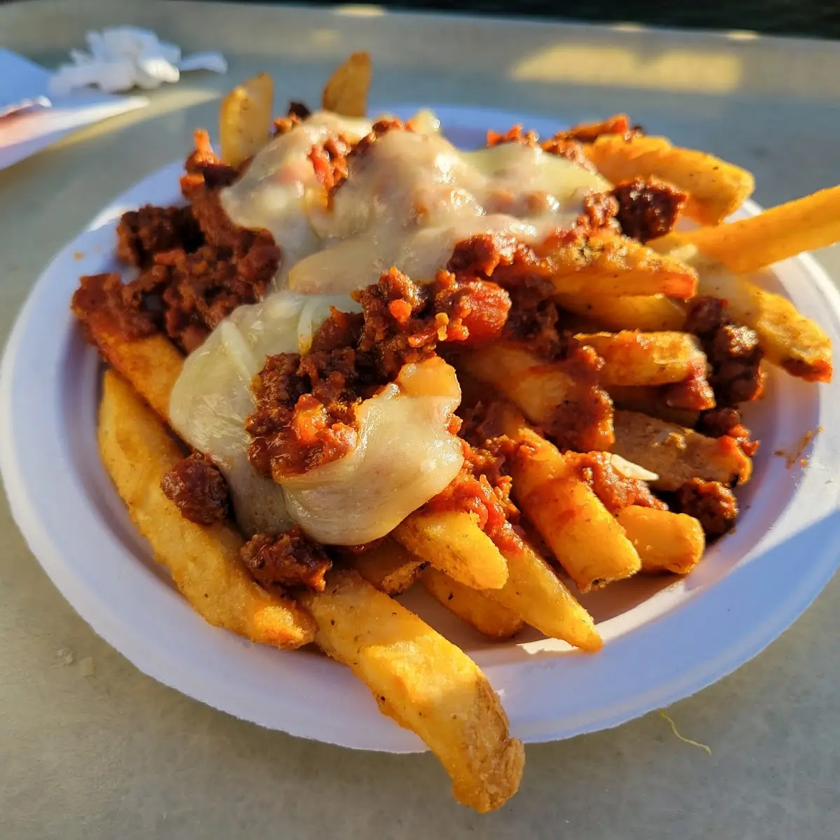Chili Cheese Fries w Real Melted Cheddar