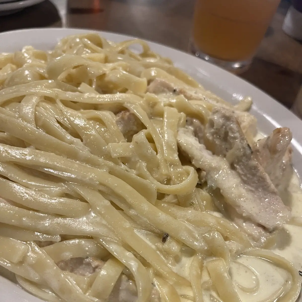 Fettuccine Alfredo with Chicken Parmesan