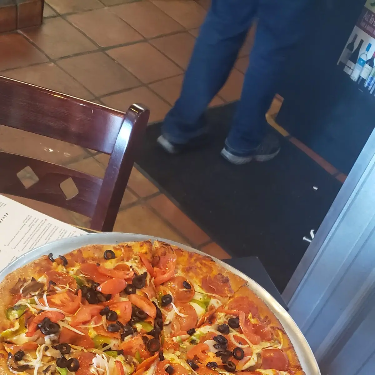 Vegetarian Pizza with Added Pepperoni