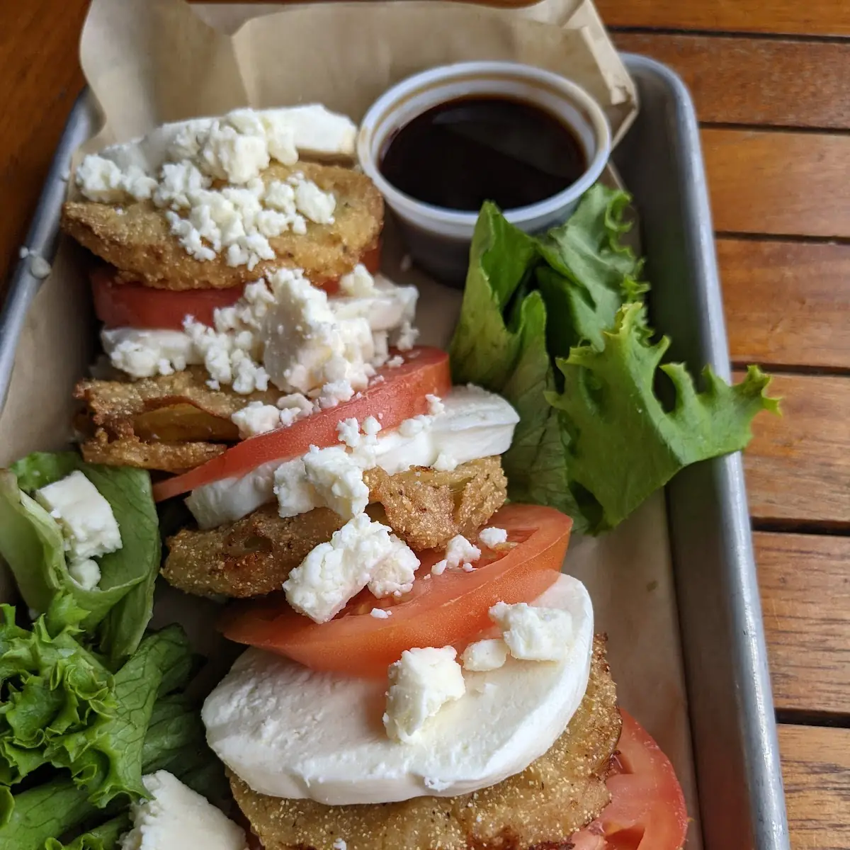 Caprese w Fried Green Tomatoes
