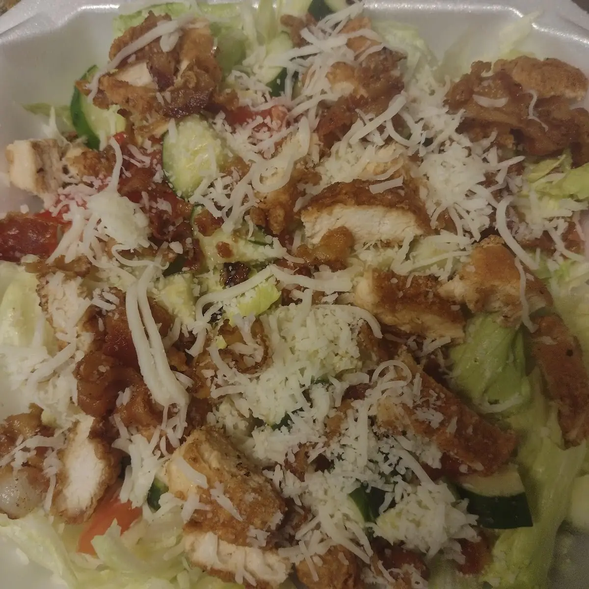 Fried Grilled Chicken Salad