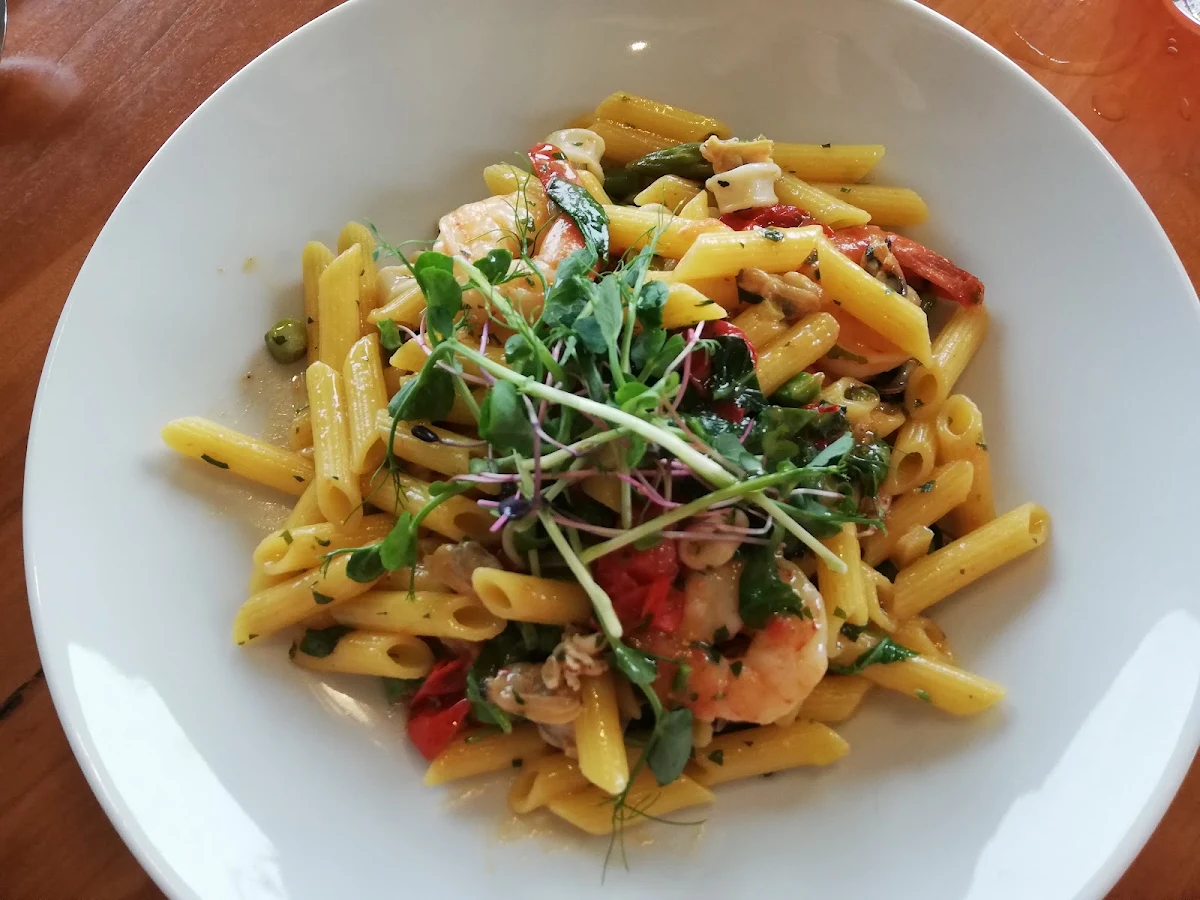 Seafood Pasta, Alpina Restaurant at Villa Eyrie Resort