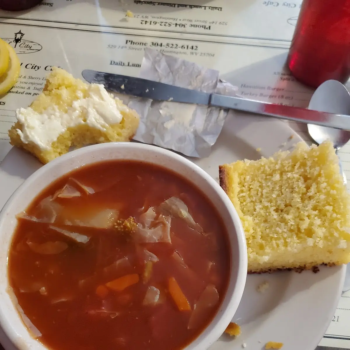 Vegetable Soup and Cornbread