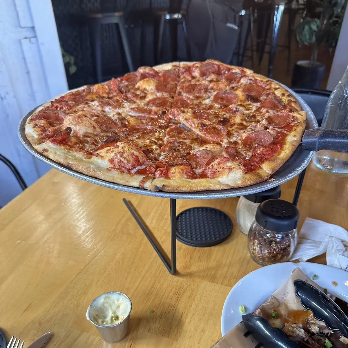 Veggie and Pepperoni Pizza