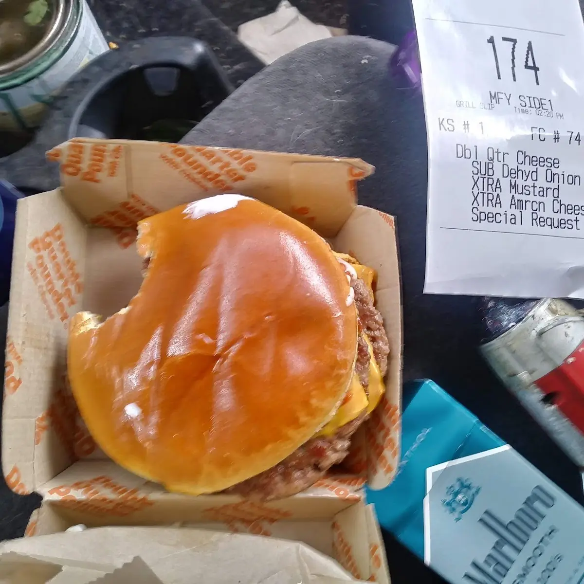 Wrong Bun on Double Quarter Pound Cheeseburger