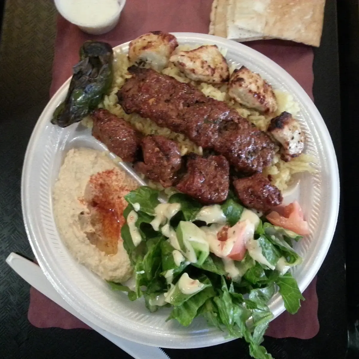 Lamb Kebab (Pita) and Fries