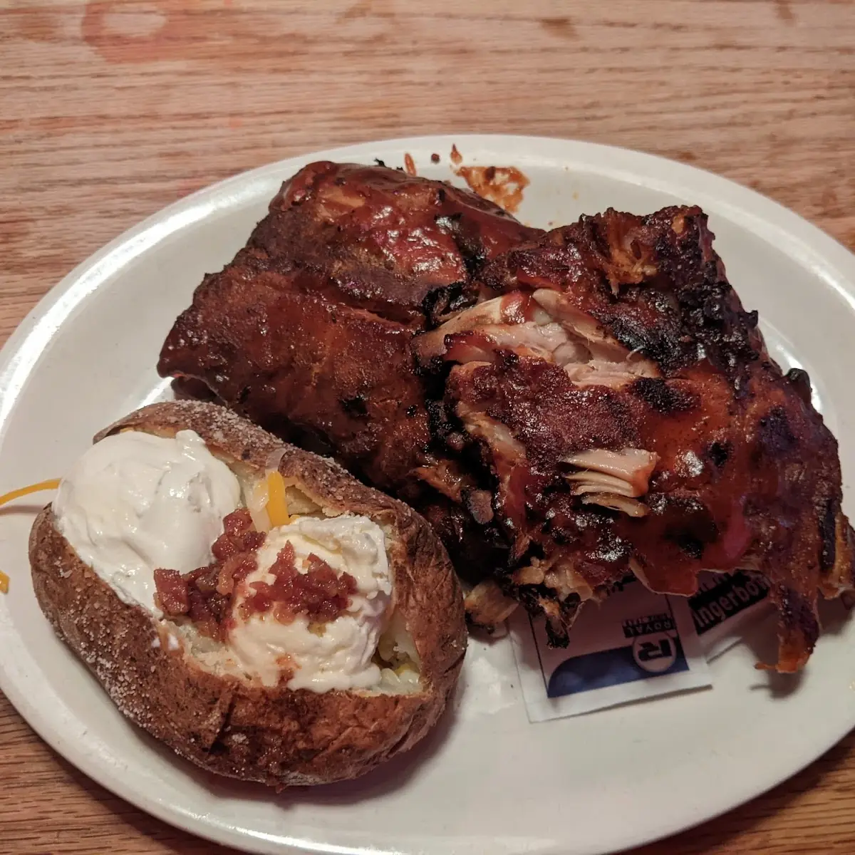 Ribs and a Baked Potato