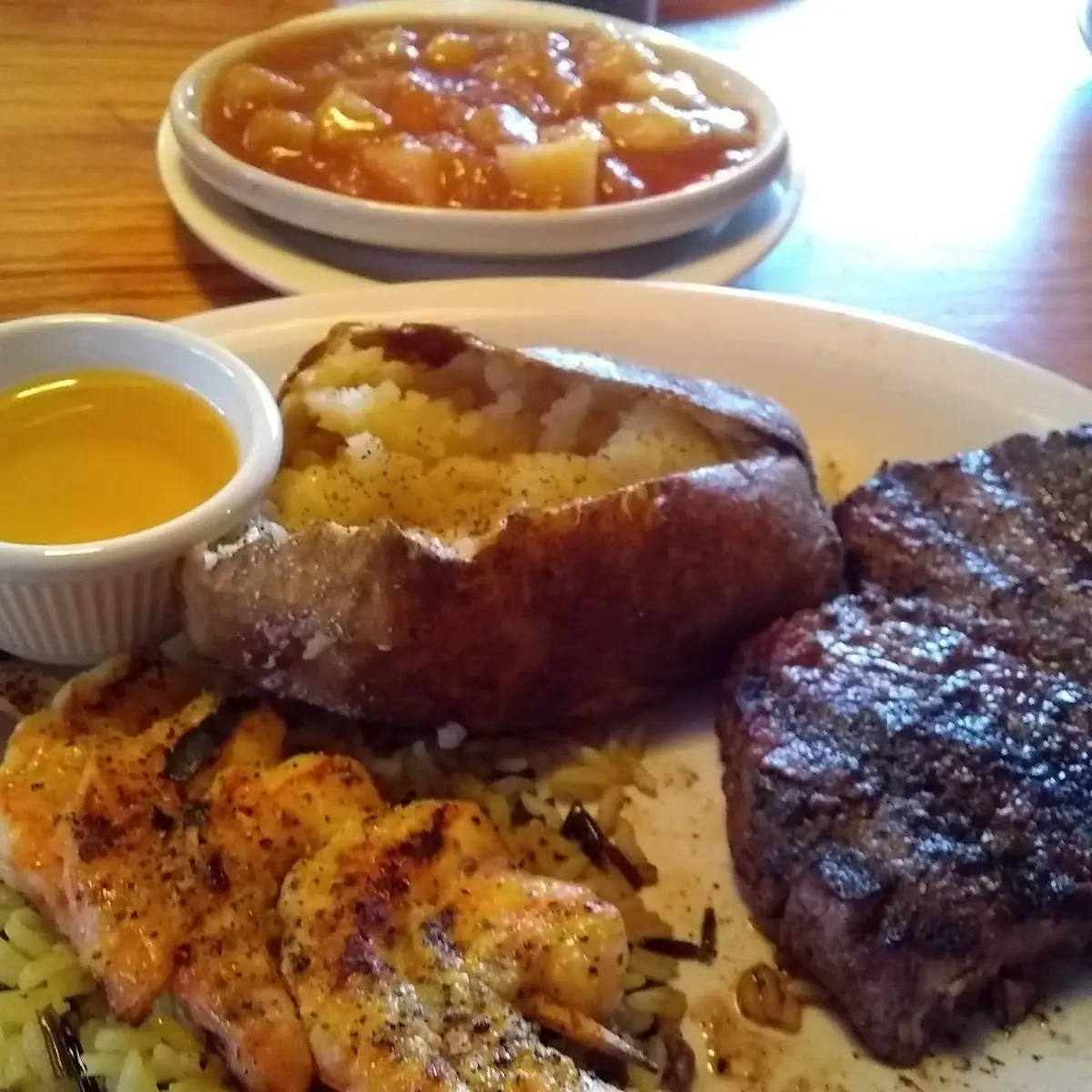Sirloin Steak and Mesquite Grilled Shrimp Combo