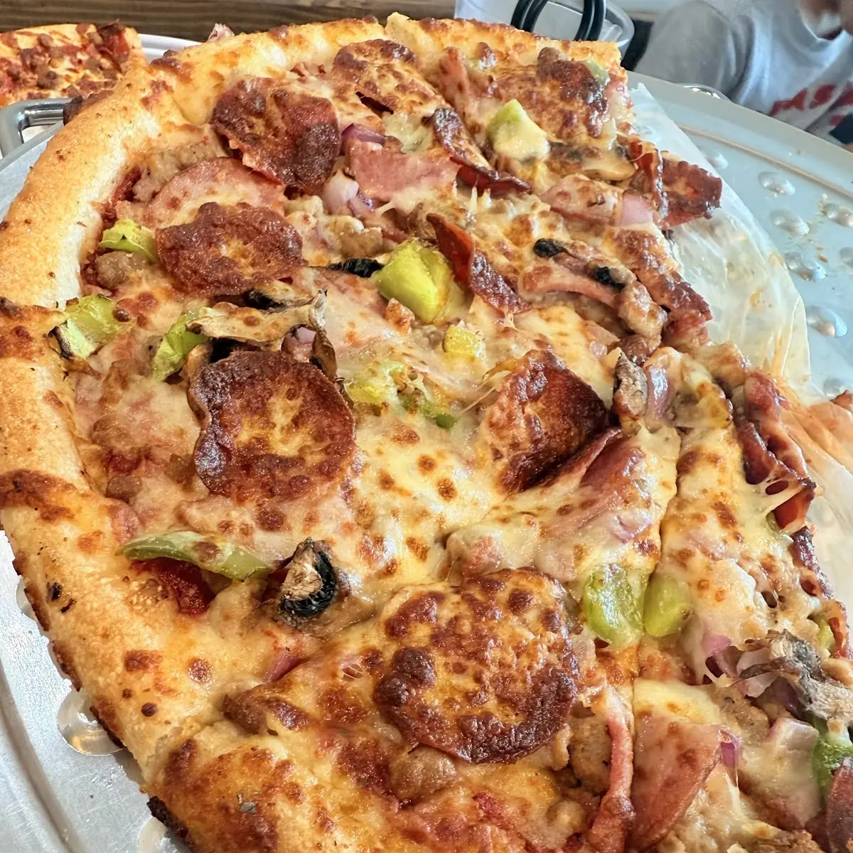 Olive Mushroom Pizza Slice