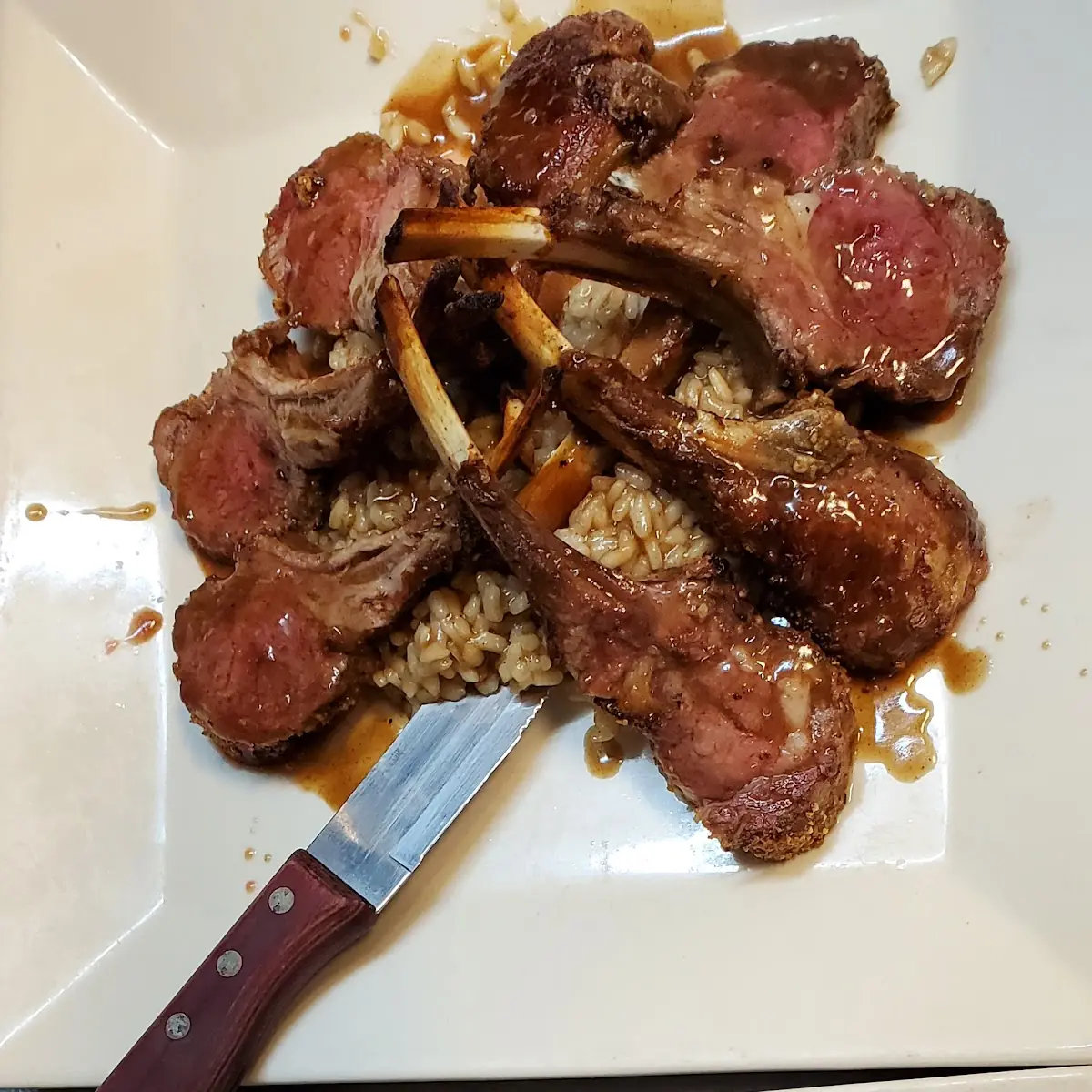 Special Rack of Lamb over Risotto
