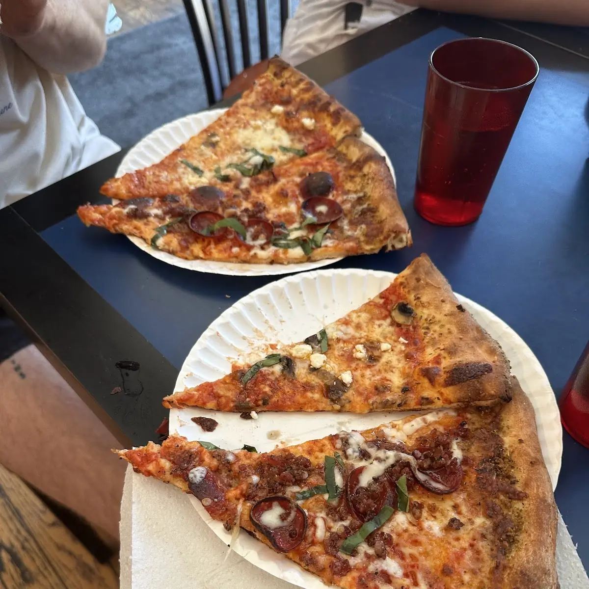 Pepperoni and Basil Pizza Slices