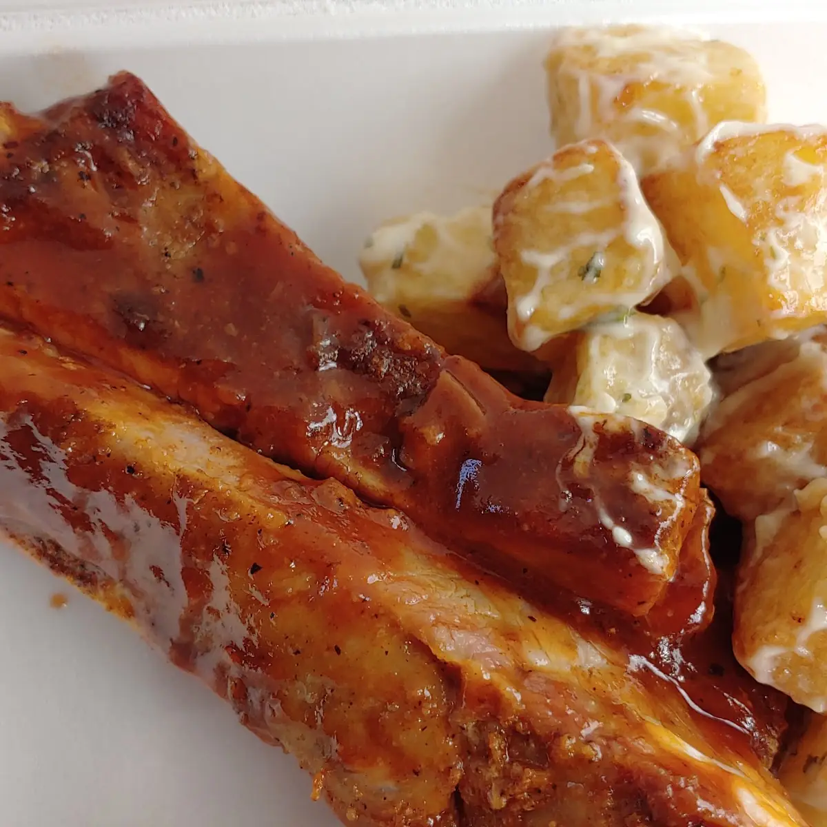 BBQ Ribs and Potato Salad