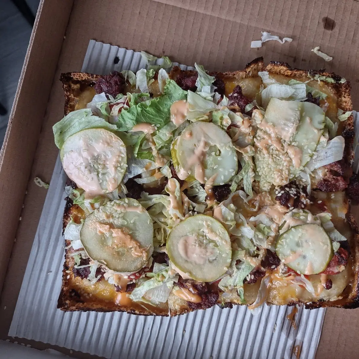 Vegan Big Mac Pizza