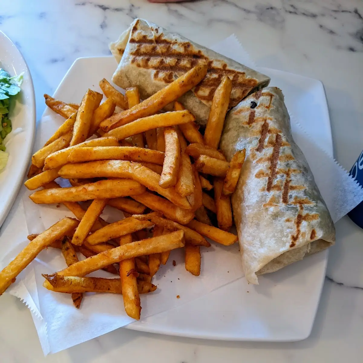 Falafel Wrap with Fries