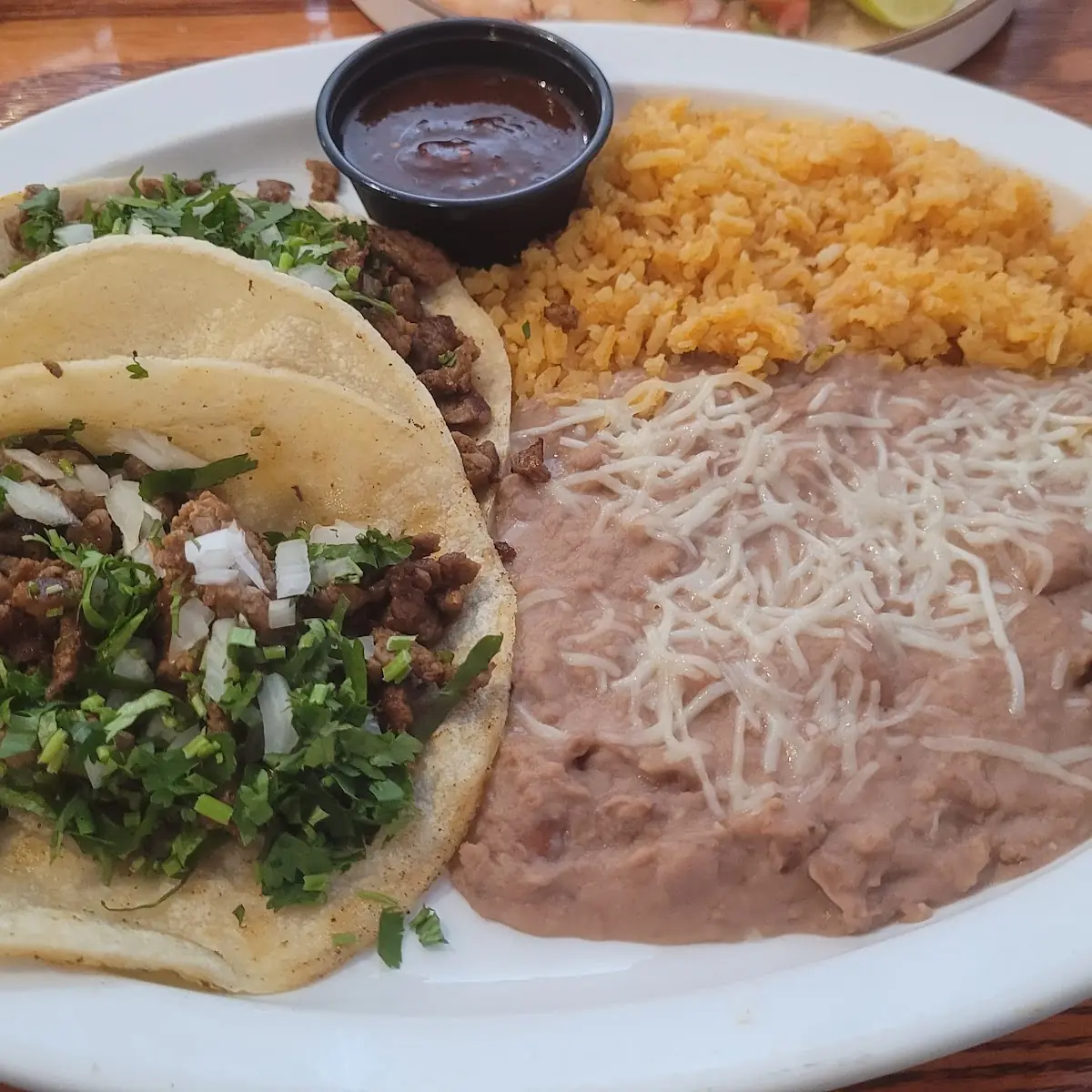 Street Tacos with Rice and Beans