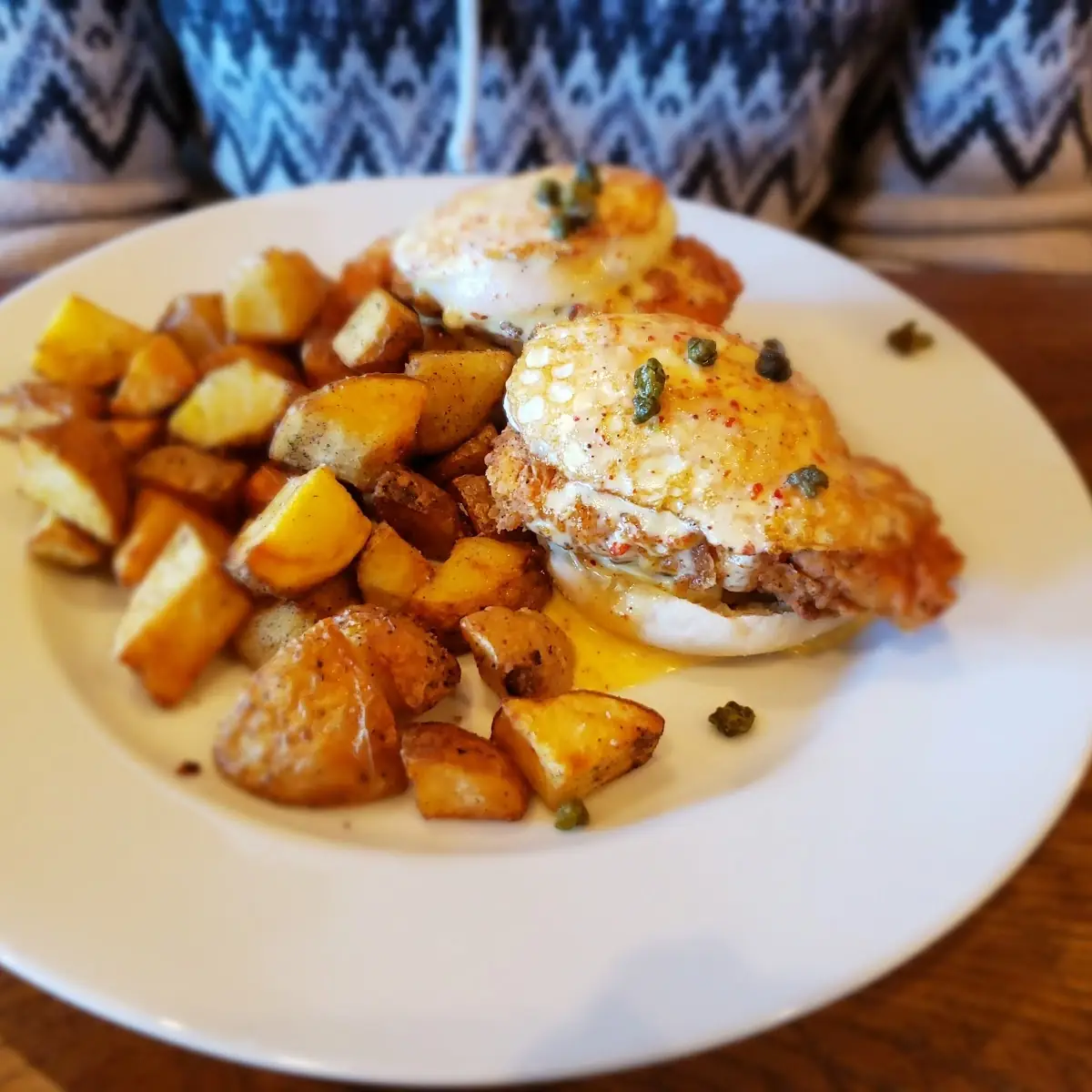 Blue Duck Eggs Benedict