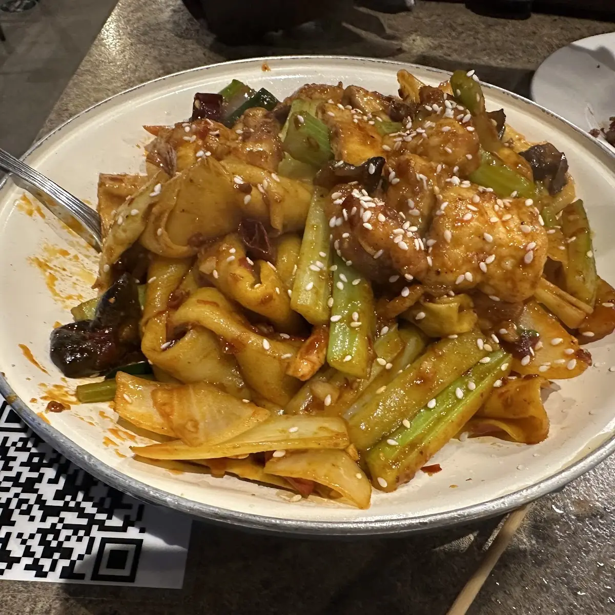 Spicy Chicken Flat Noodles