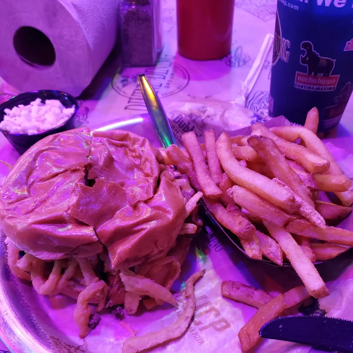 Texas BBQ Burger and Fries