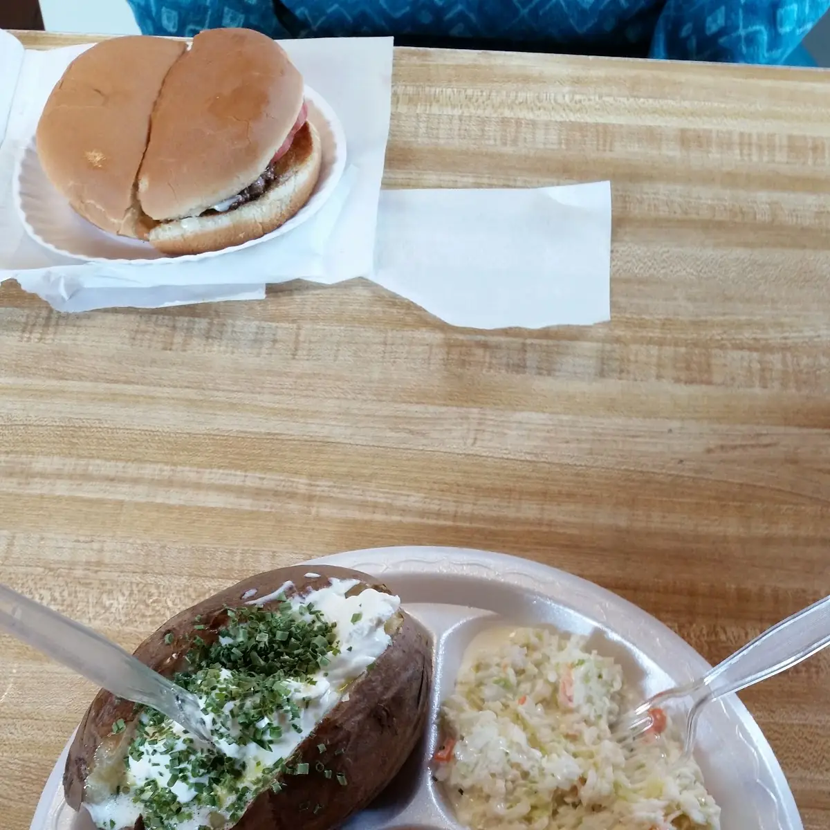 Steak Sandwich w Baked Potato