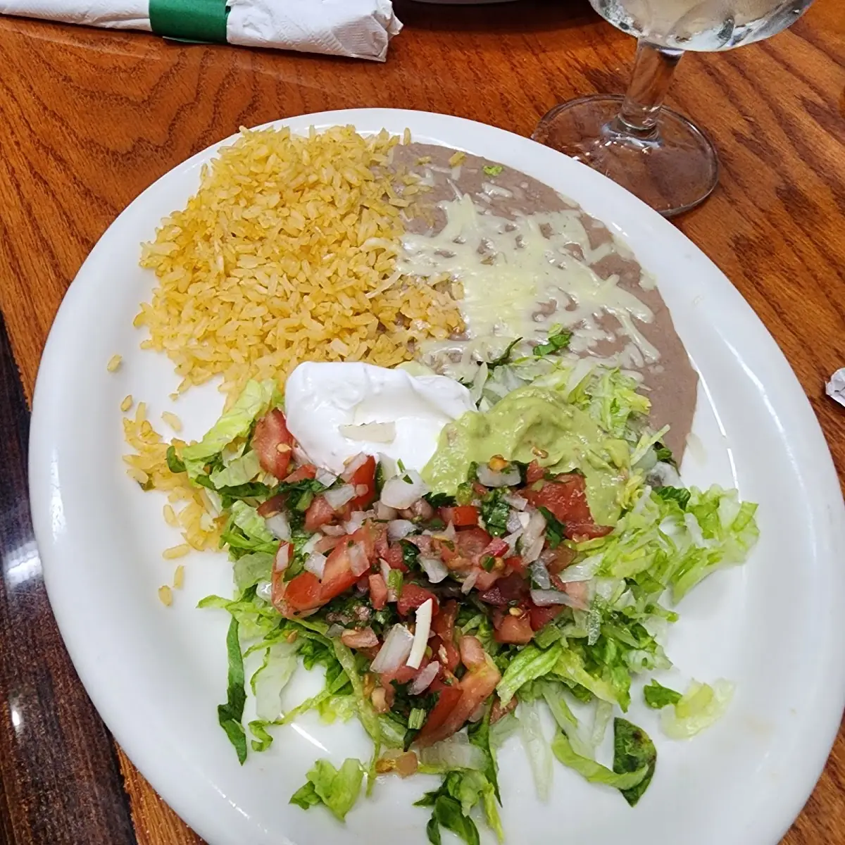 Cheese Quesadilla Rice and Refried Beans