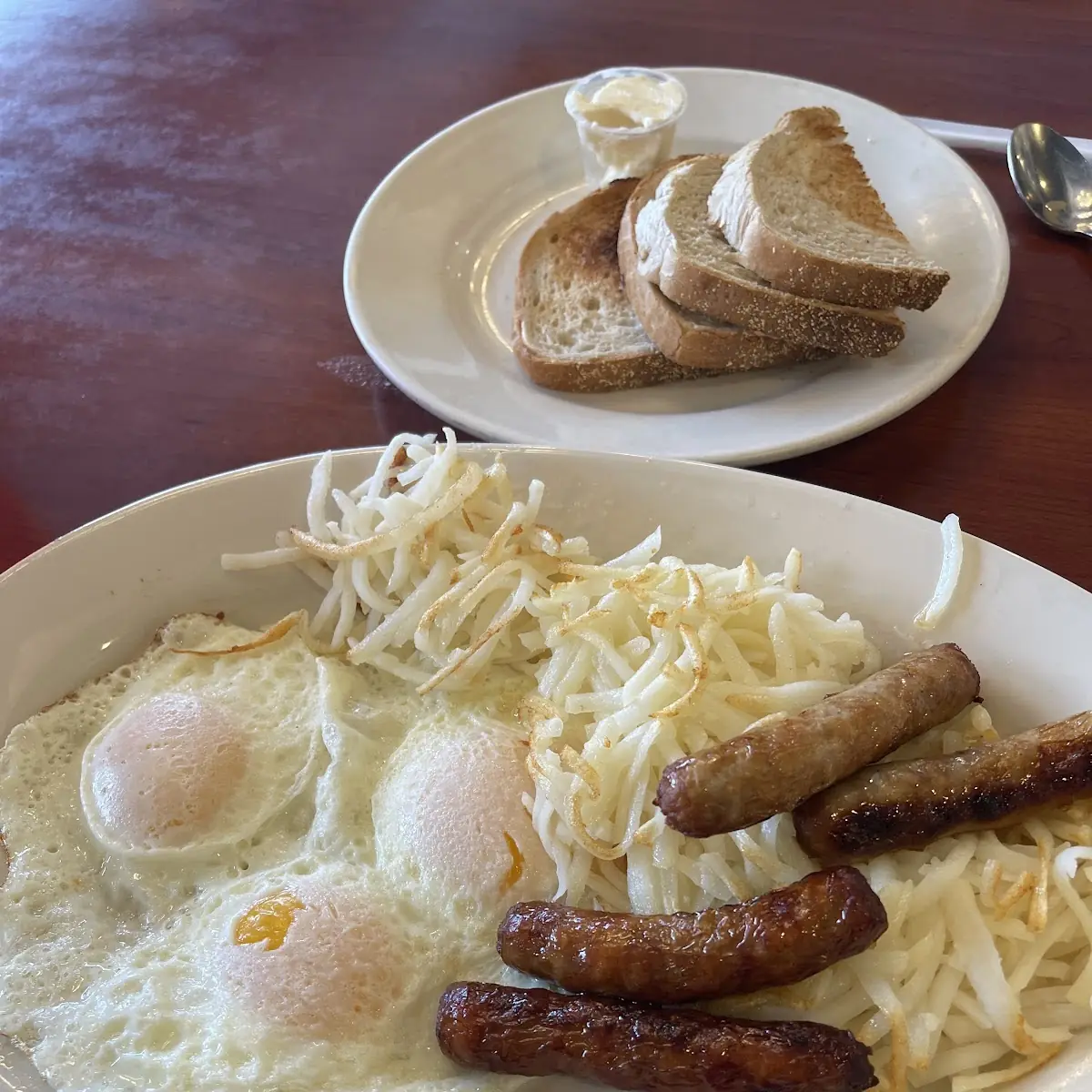 Two Eggs Hash Browns & Toast