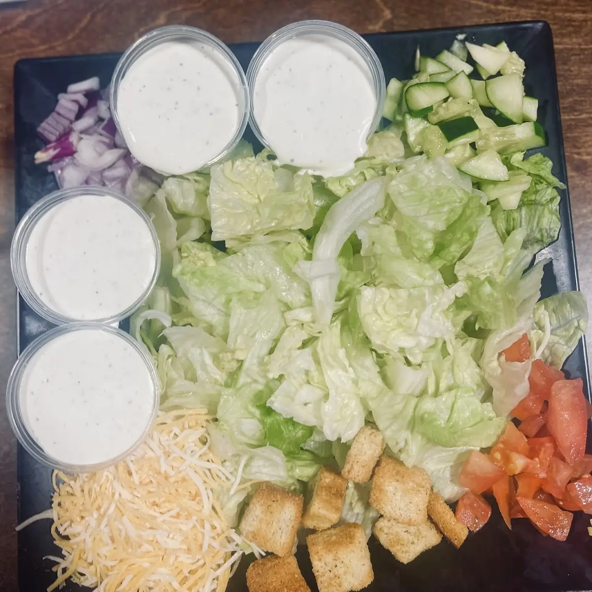 Garden Salad with Ranch Dressing