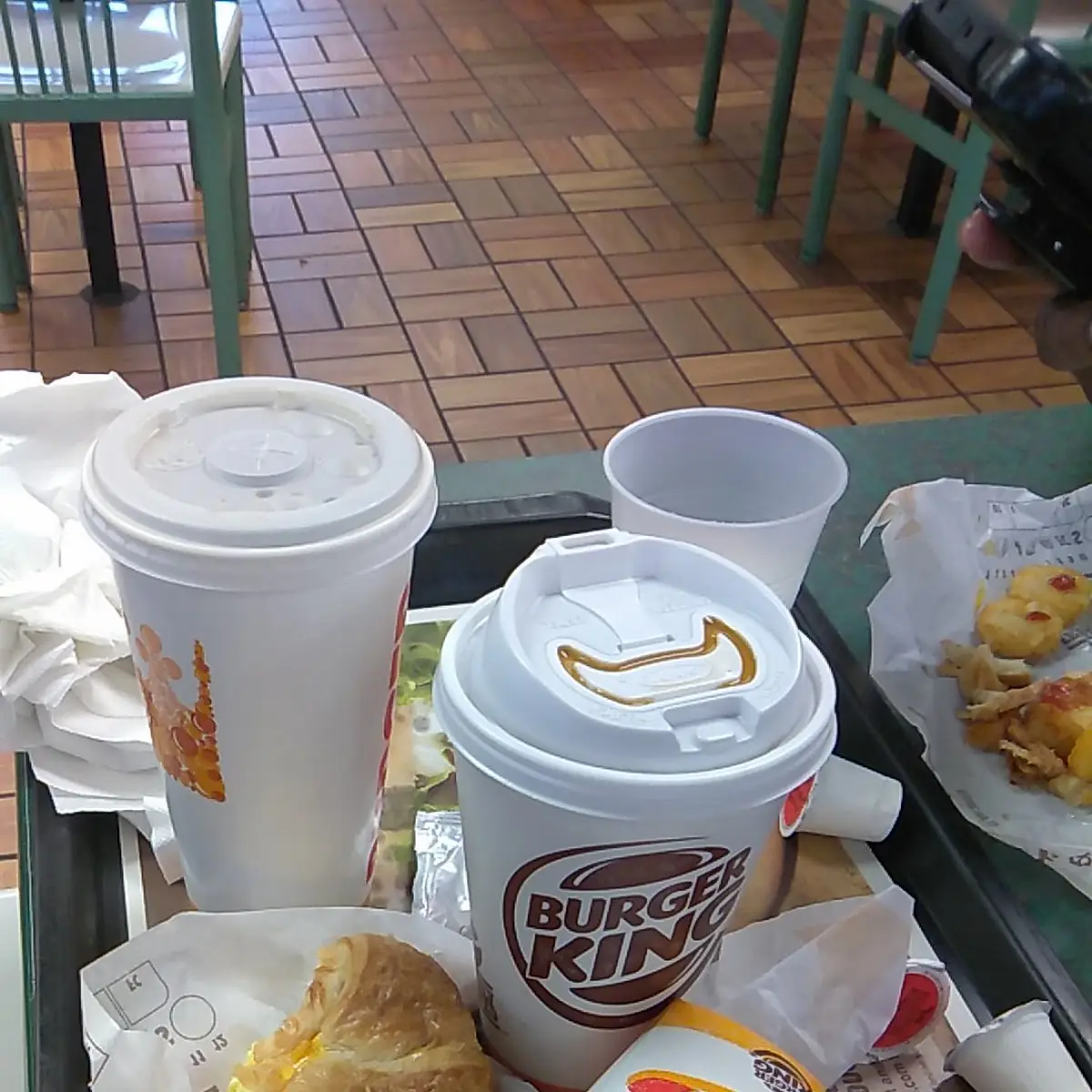 Egg and Cheese Croissant Combo with a Small Coffee