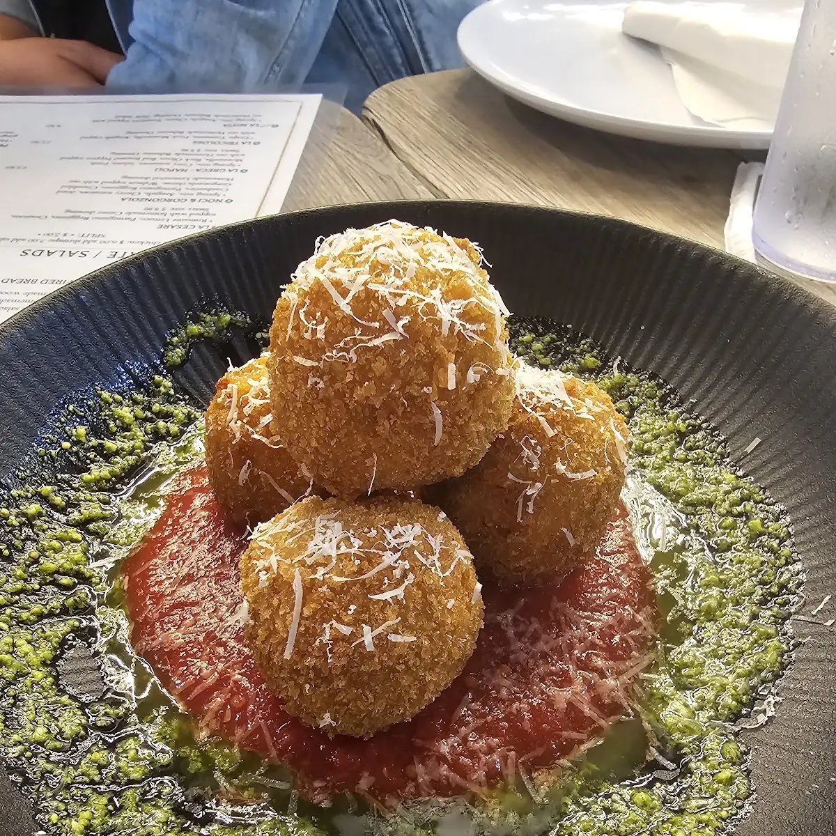 Fried Arancini with Tomato Sauce