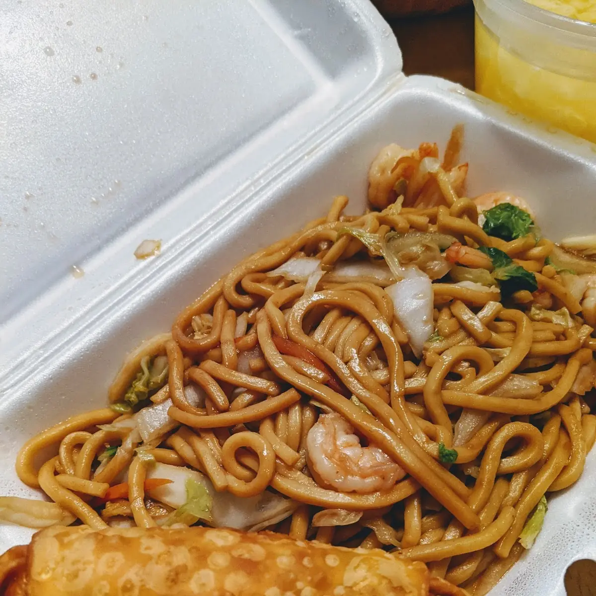 Shrimp Egg Roll and Shrimp Lo Mein