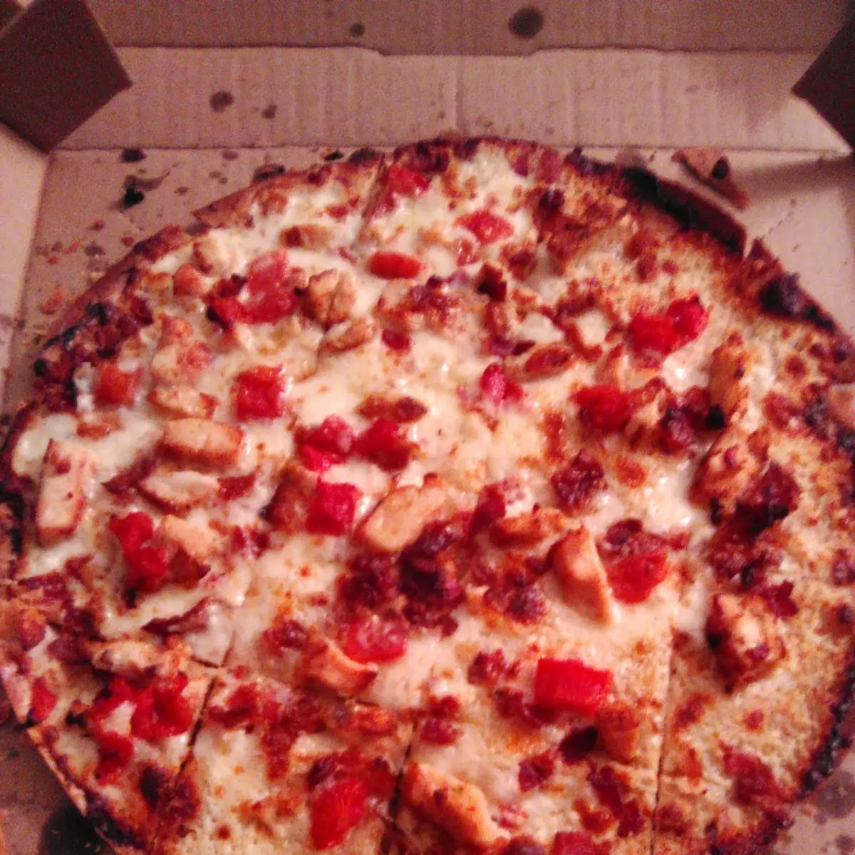 Chicken Bacon Ranch Pizza Thin Crispy Crust