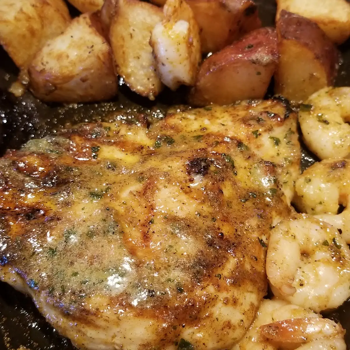 Bourbon Chicken & Shrimp