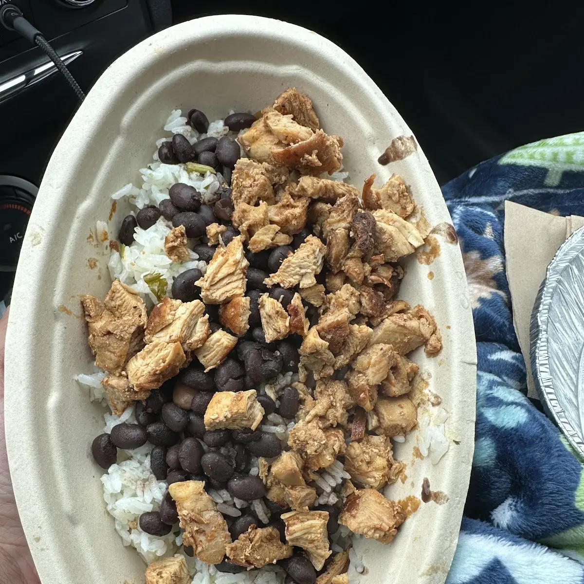 Rice Beans and Chicken Bowl