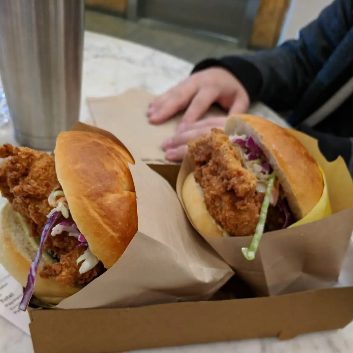 Hot Honey Fried Chicken Baos