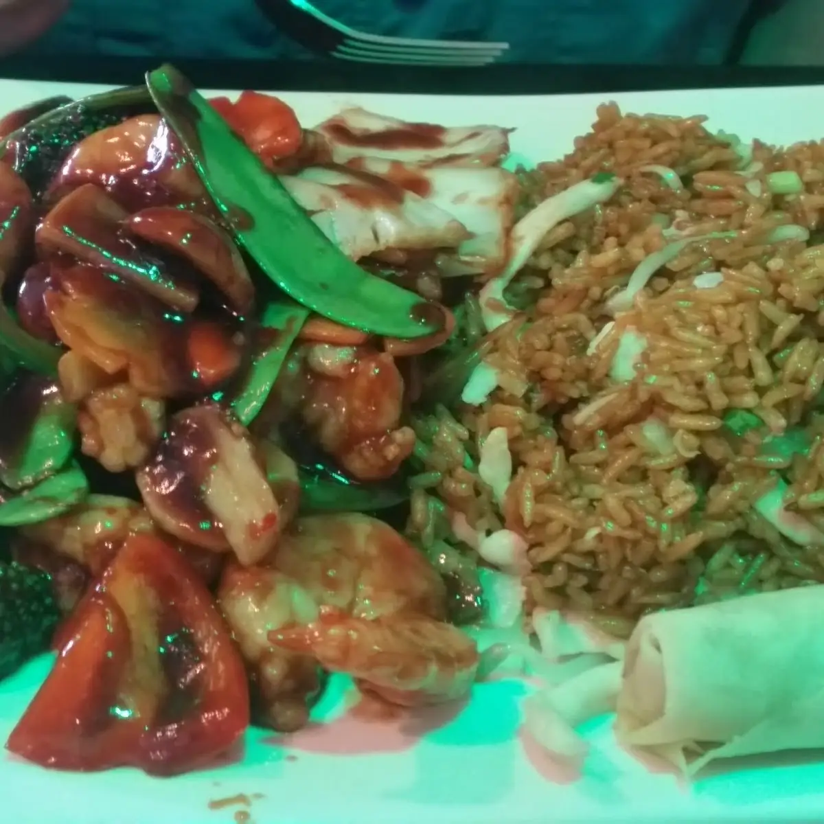 Chicken Fried Rice & Spring Roll