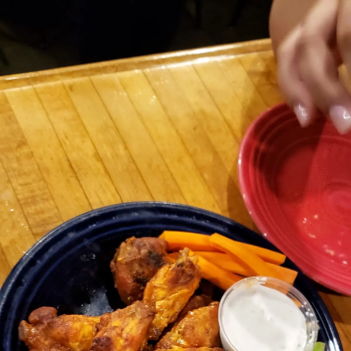 Wings and Blue Cheese Dressing