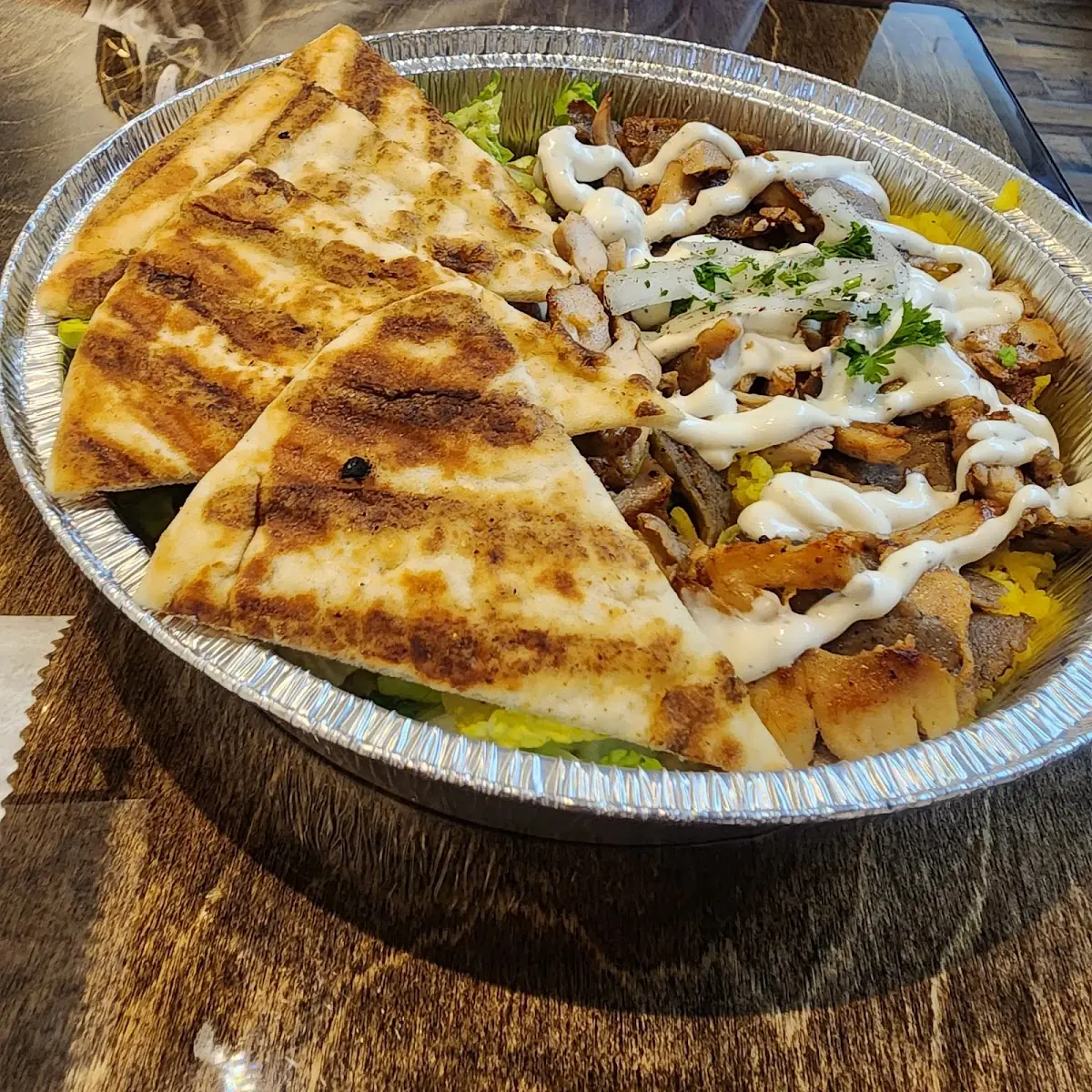 Chicken and Beef Shawarma Plate