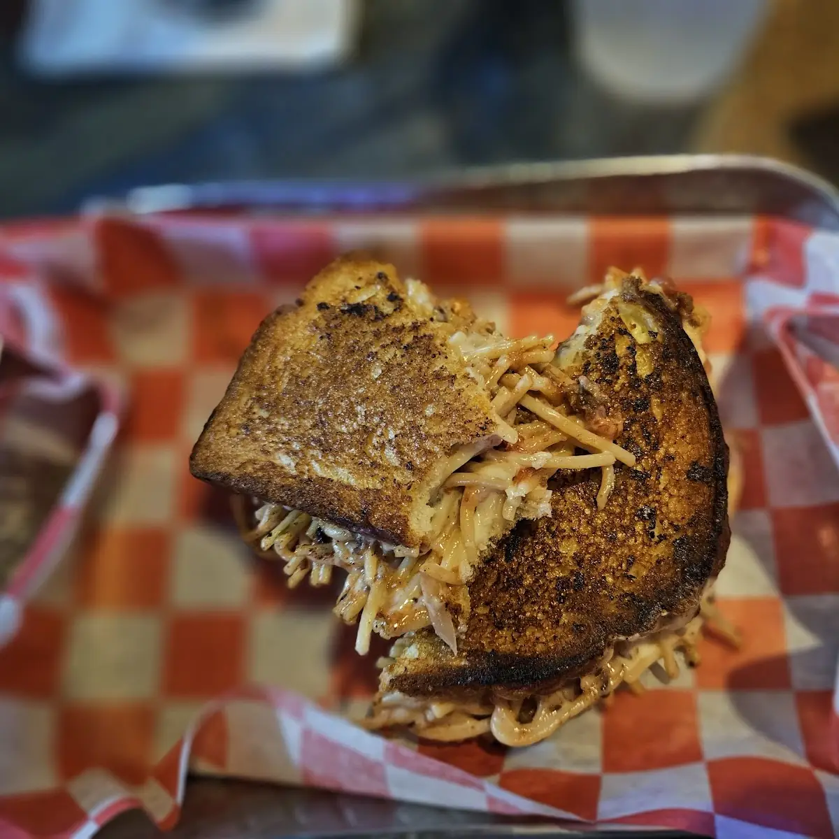 Spaghetti Grilled Cheese